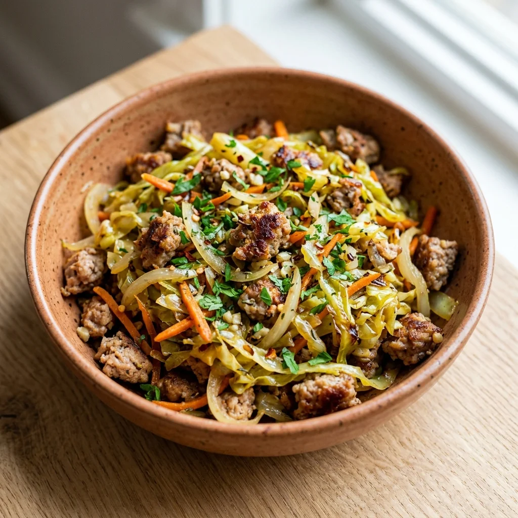 Cabbage and Sausage Skillet