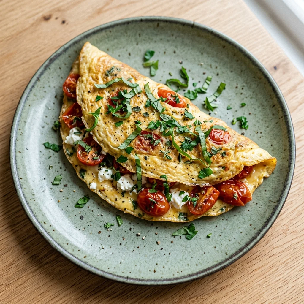 Mediterranean Tomato Herb Omelet