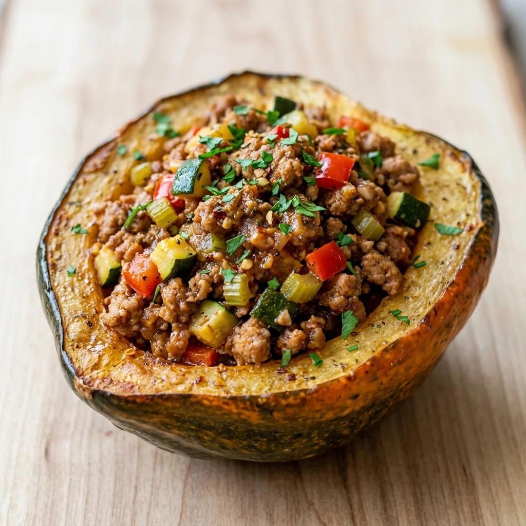 Turkey Stuffed Acorn Squash