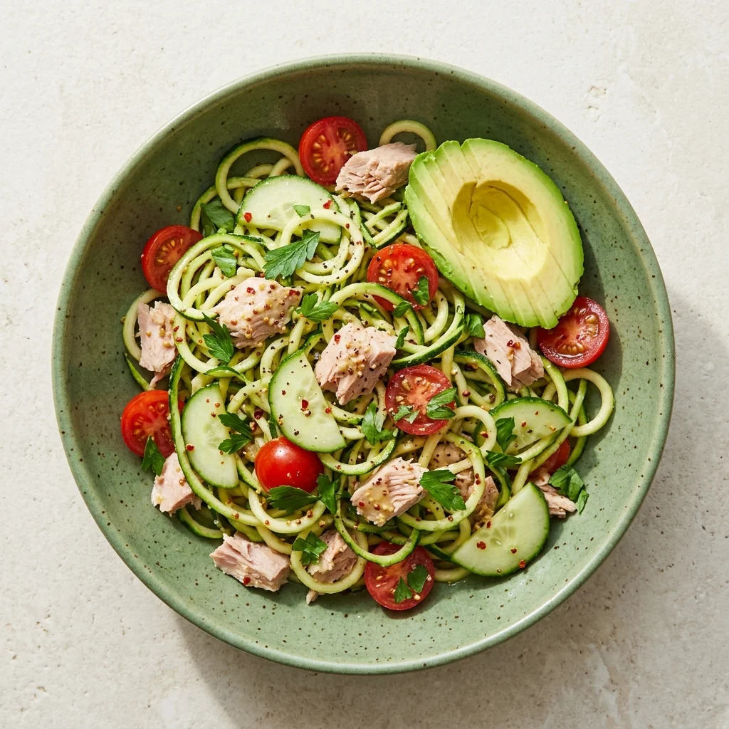 Tuna Zucchini Noodle Bowl