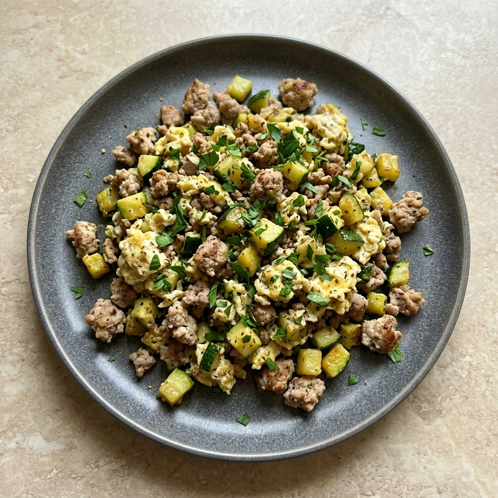 Turkey and Zucchini Breakfast Scramble