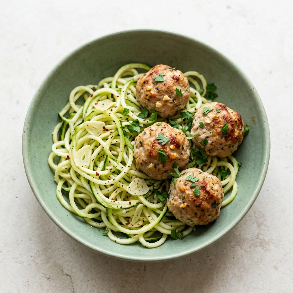 Turkey Meatballs with Zucchini Noodles