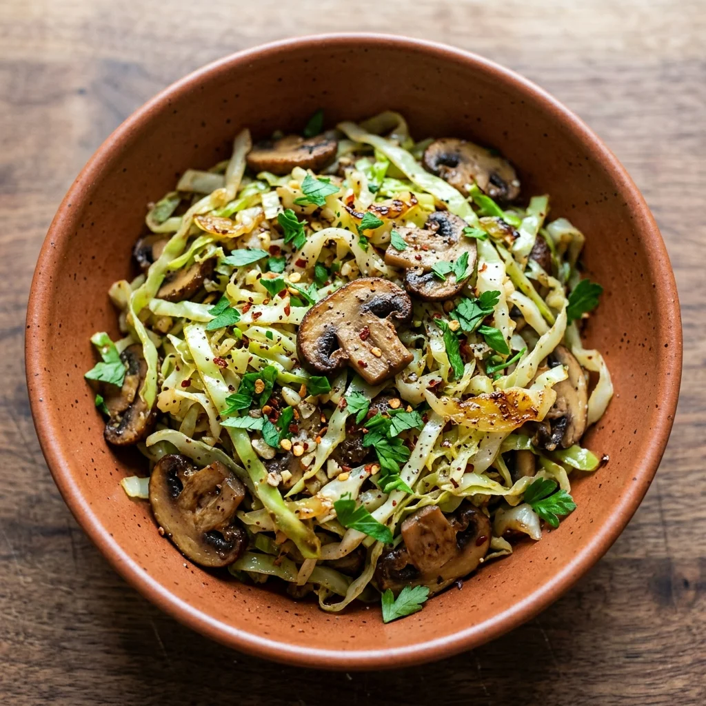 Cabbage and Mushroom Sauté