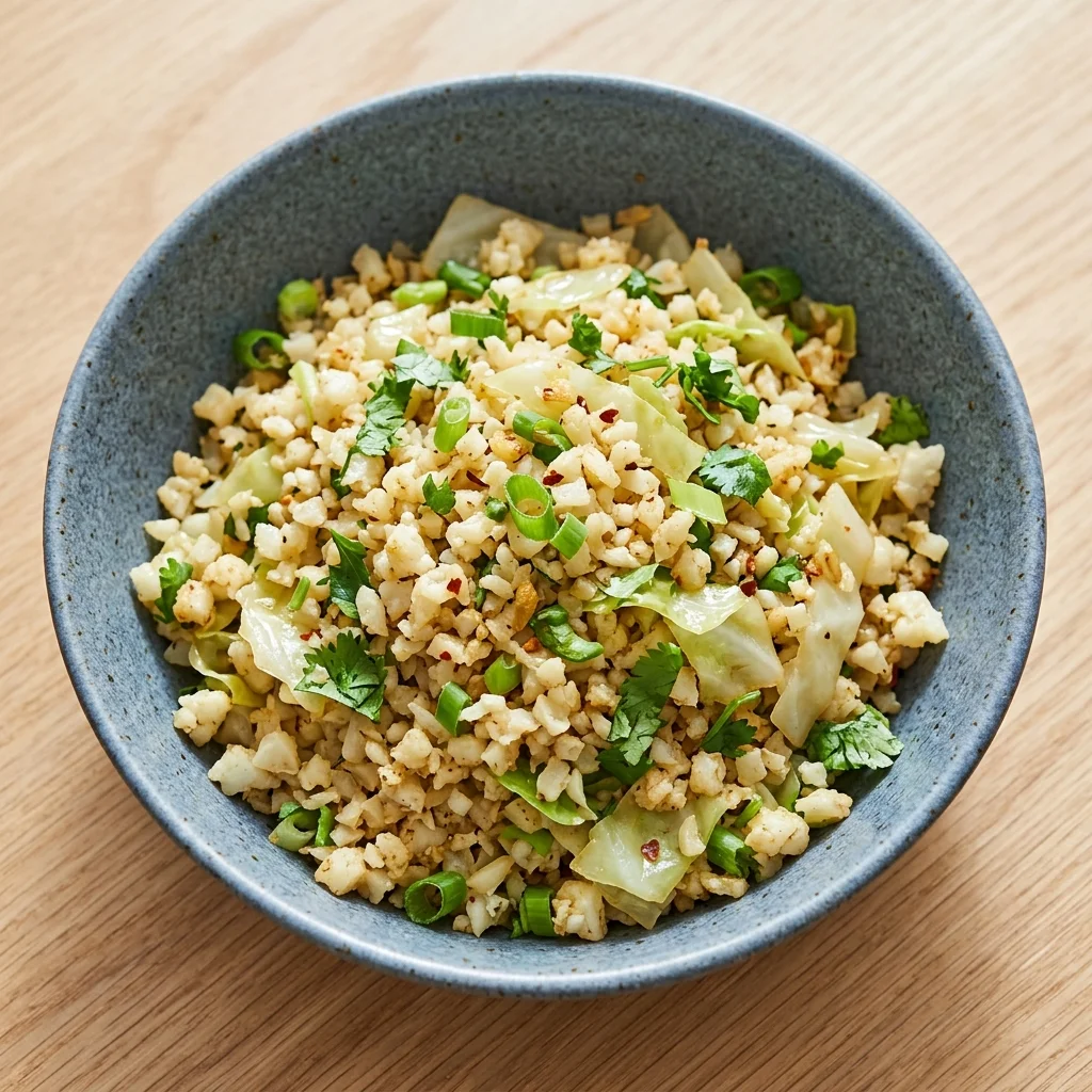 Cilantro Cauliflower Rice with Cabbage