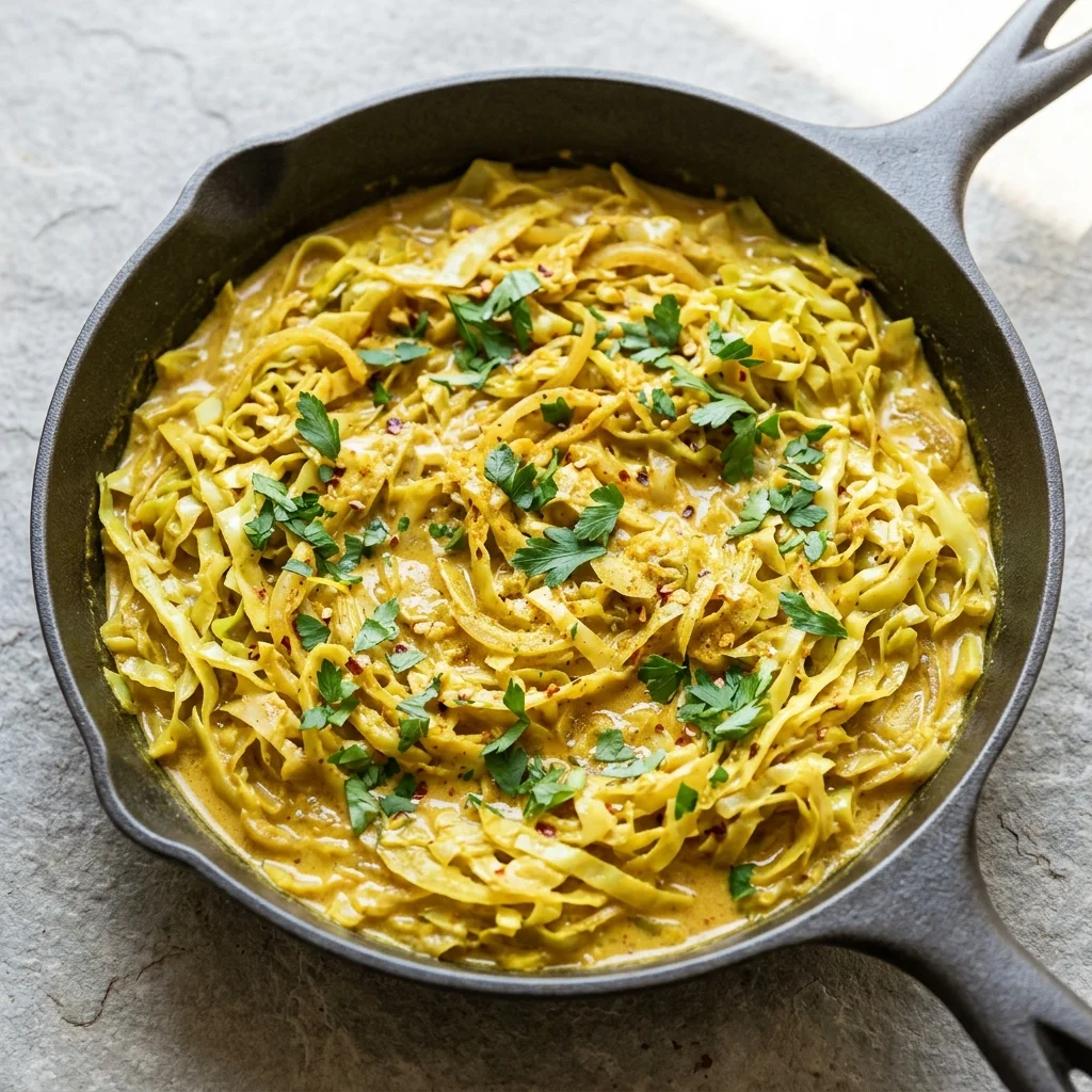 Creamy Coconut Cabbage Skillet