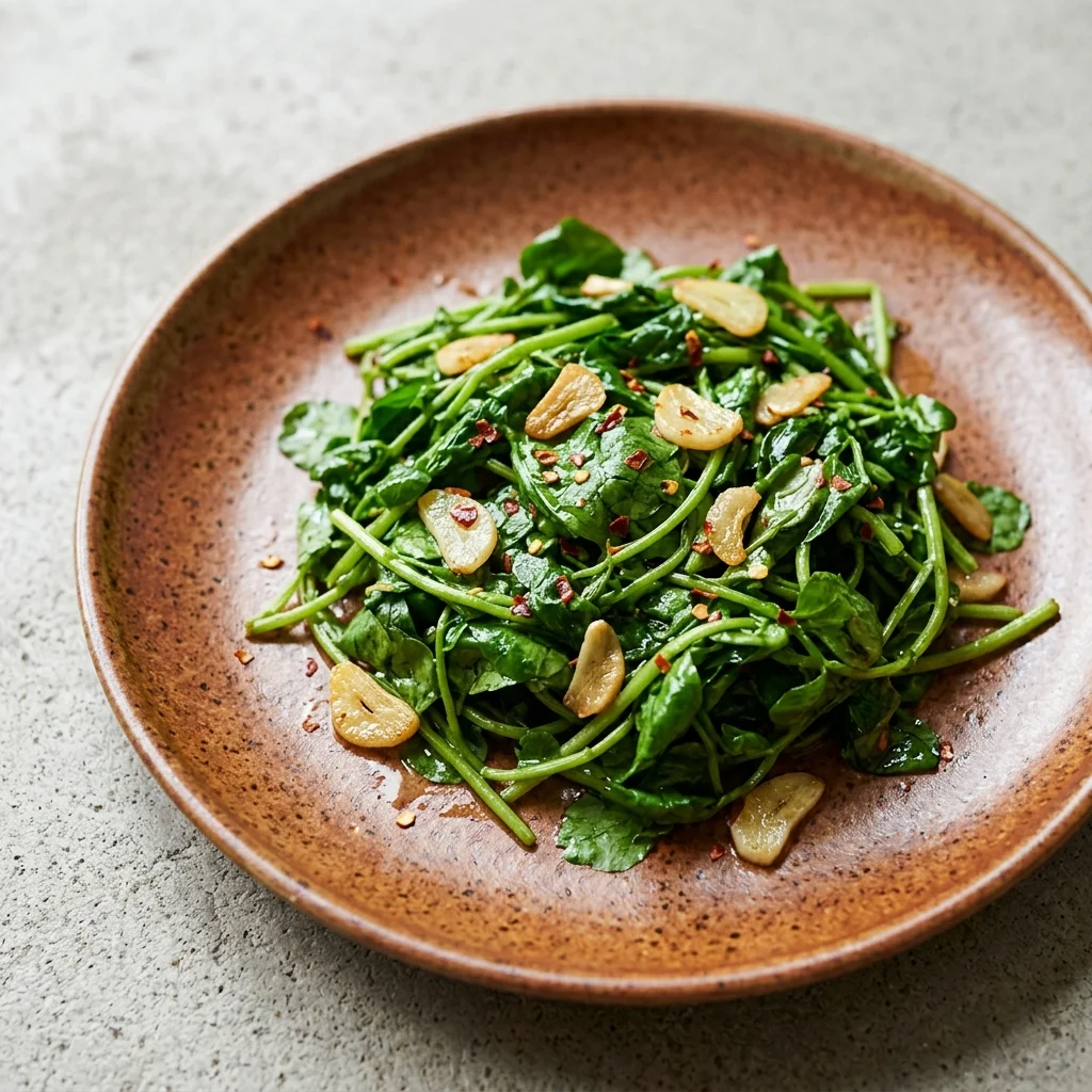 Sautéed Watercress with Garlic