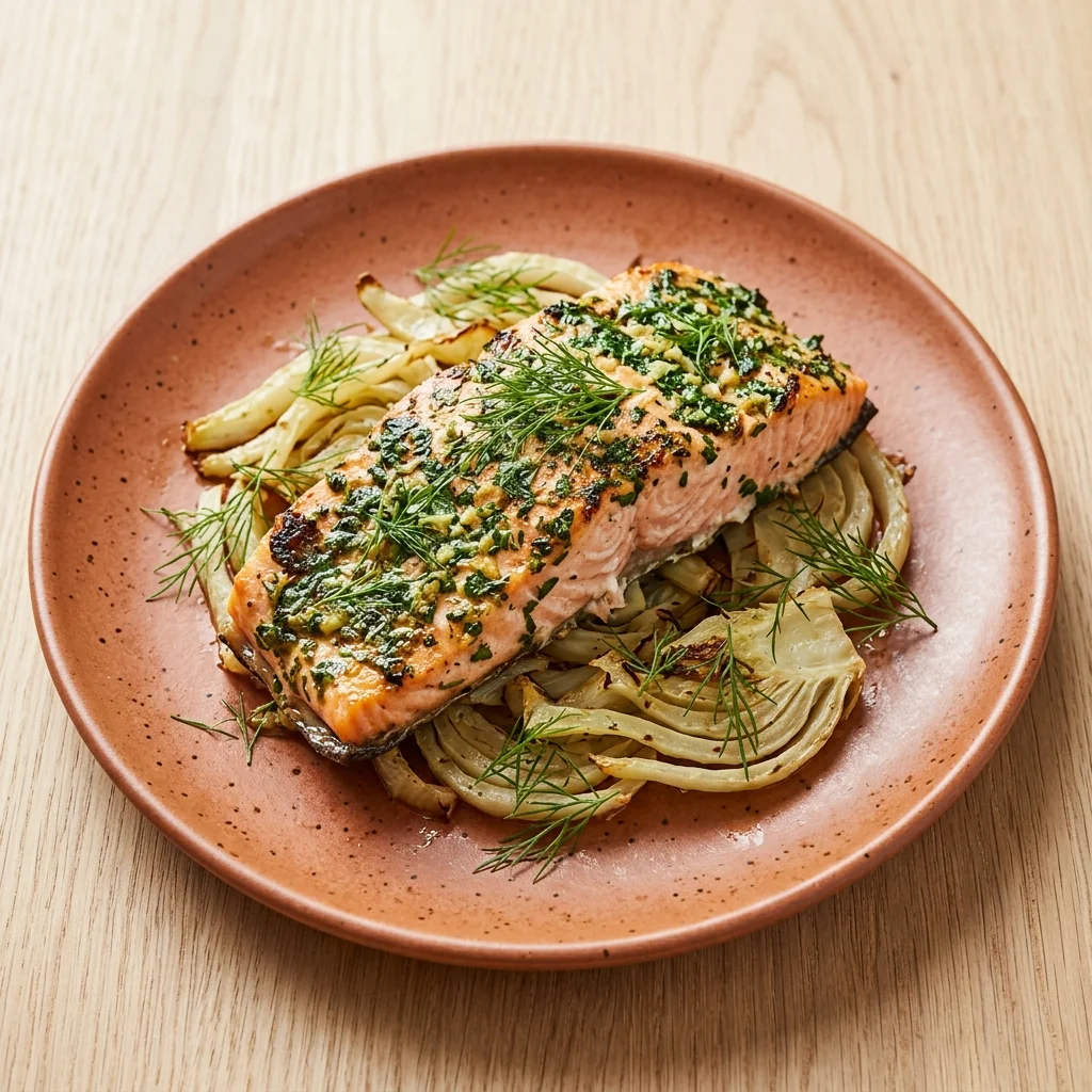 Herb-Baked Salmon with Fennel and Ginger