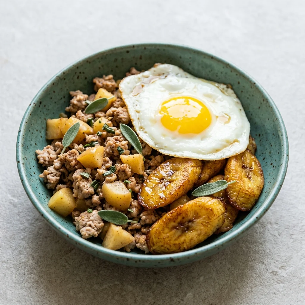 Paleo Apple-Sage Plantain Breakfast Bowls