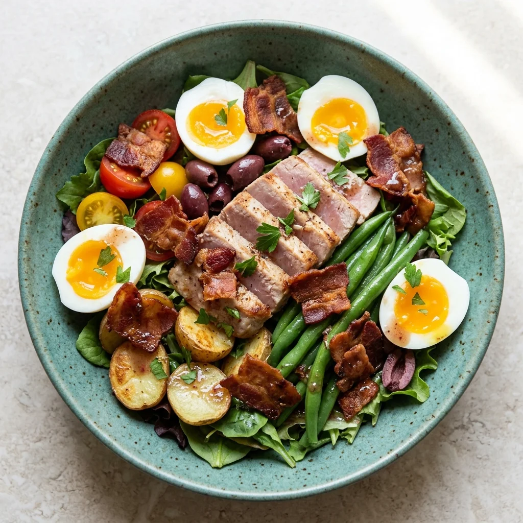 Paleo Crispy Bacon Tuna Niçoise Salad