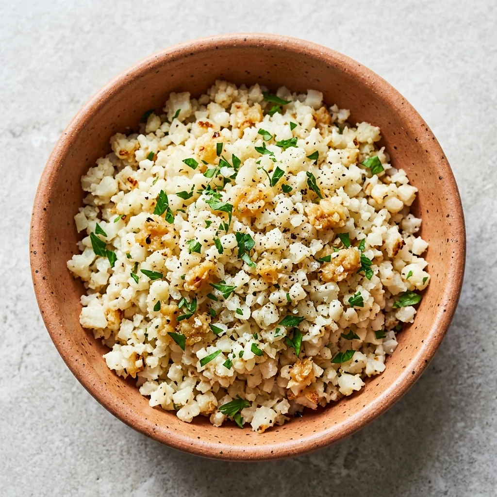 Paleo Roasted Garlic Cauliflower Rice