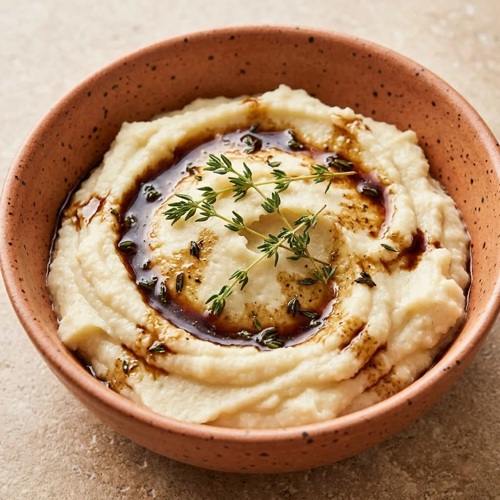 Paleo Balsamic-Thyme Mashed Cauliflower