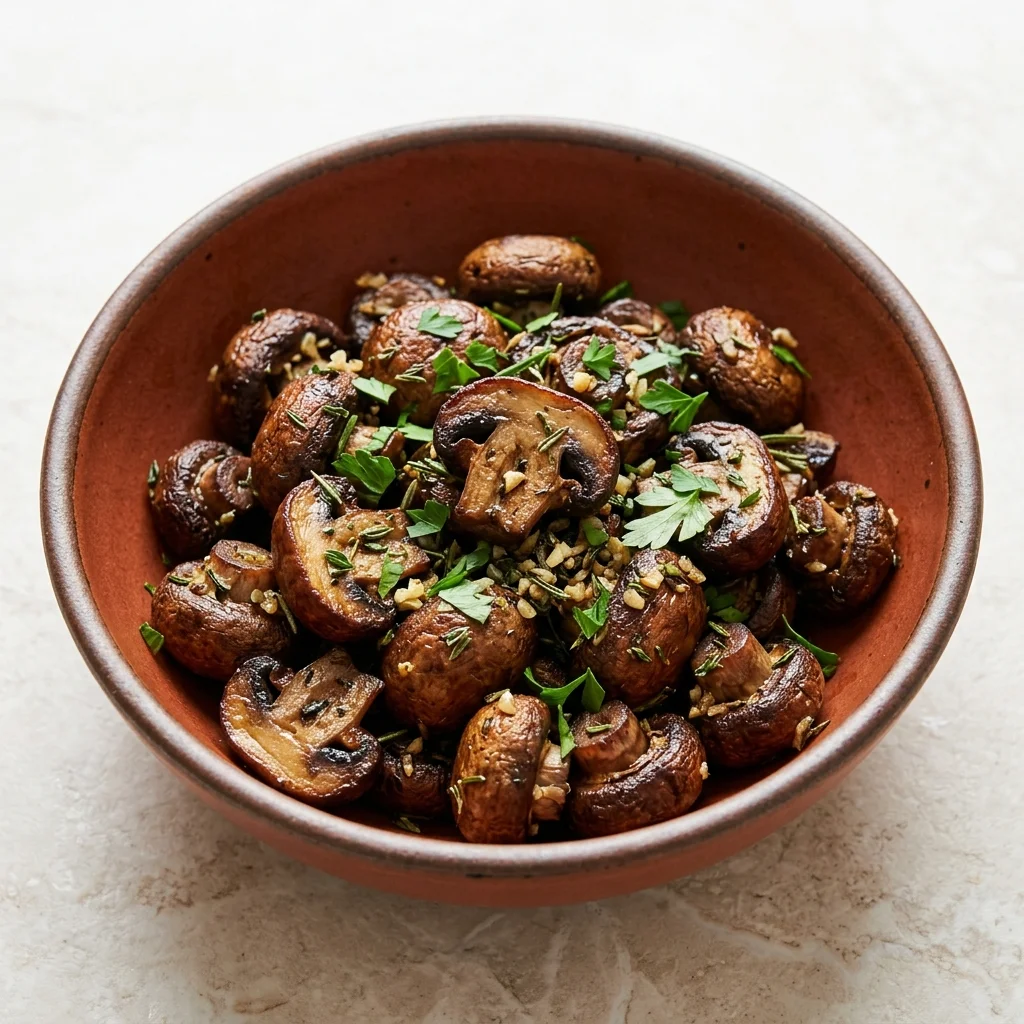 Paleo Garlic-Herb-Roasted Mushrooms