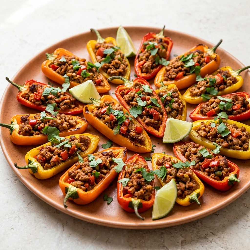 Whole30 Spicy Stuffed Mini Peppers