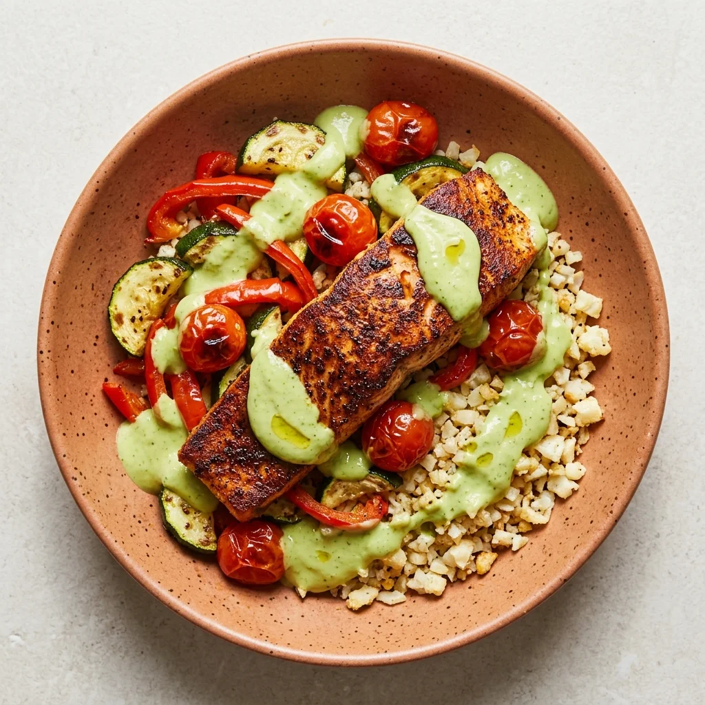 Whole30 Chili-Lime Salmon Dinner Bowls