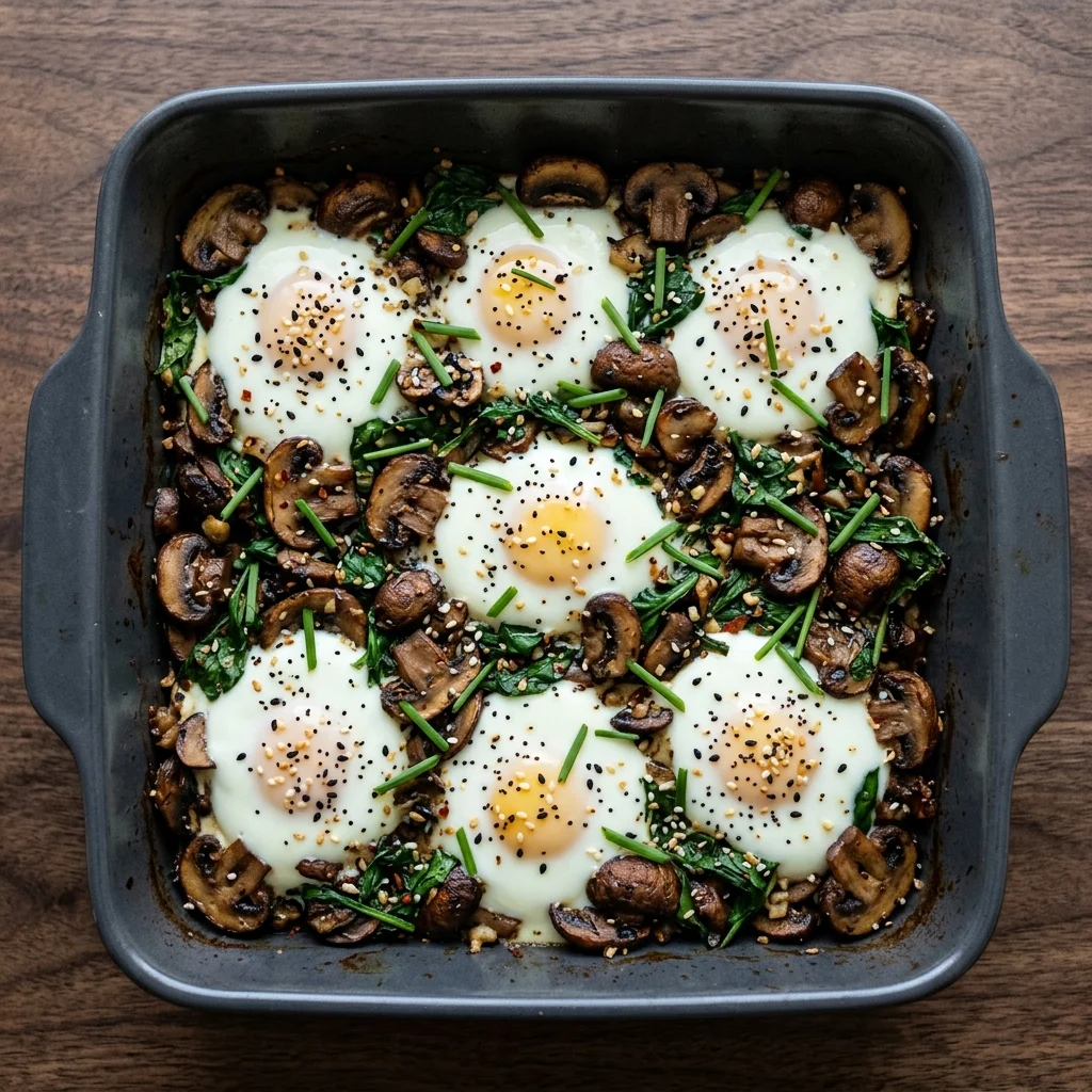 Whole30 Everything-Seasoned Mushroom Baked Eggs