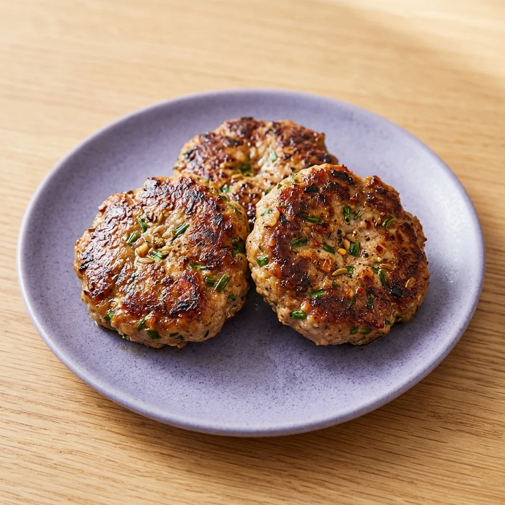 Whole30 Garlic Chive Pork Breakfast Patties