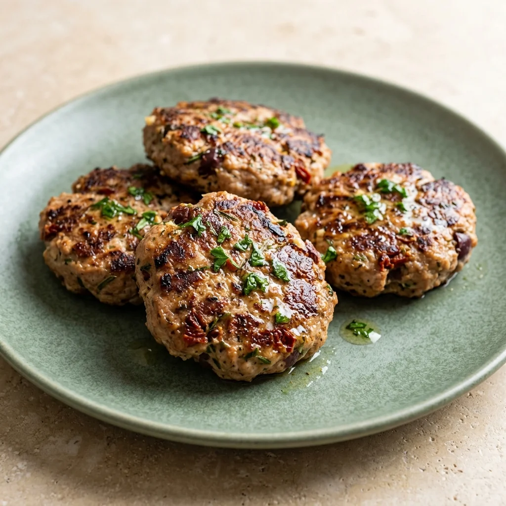 Whole30 Garlic-Rosemary Mediterranean Turkey Patties