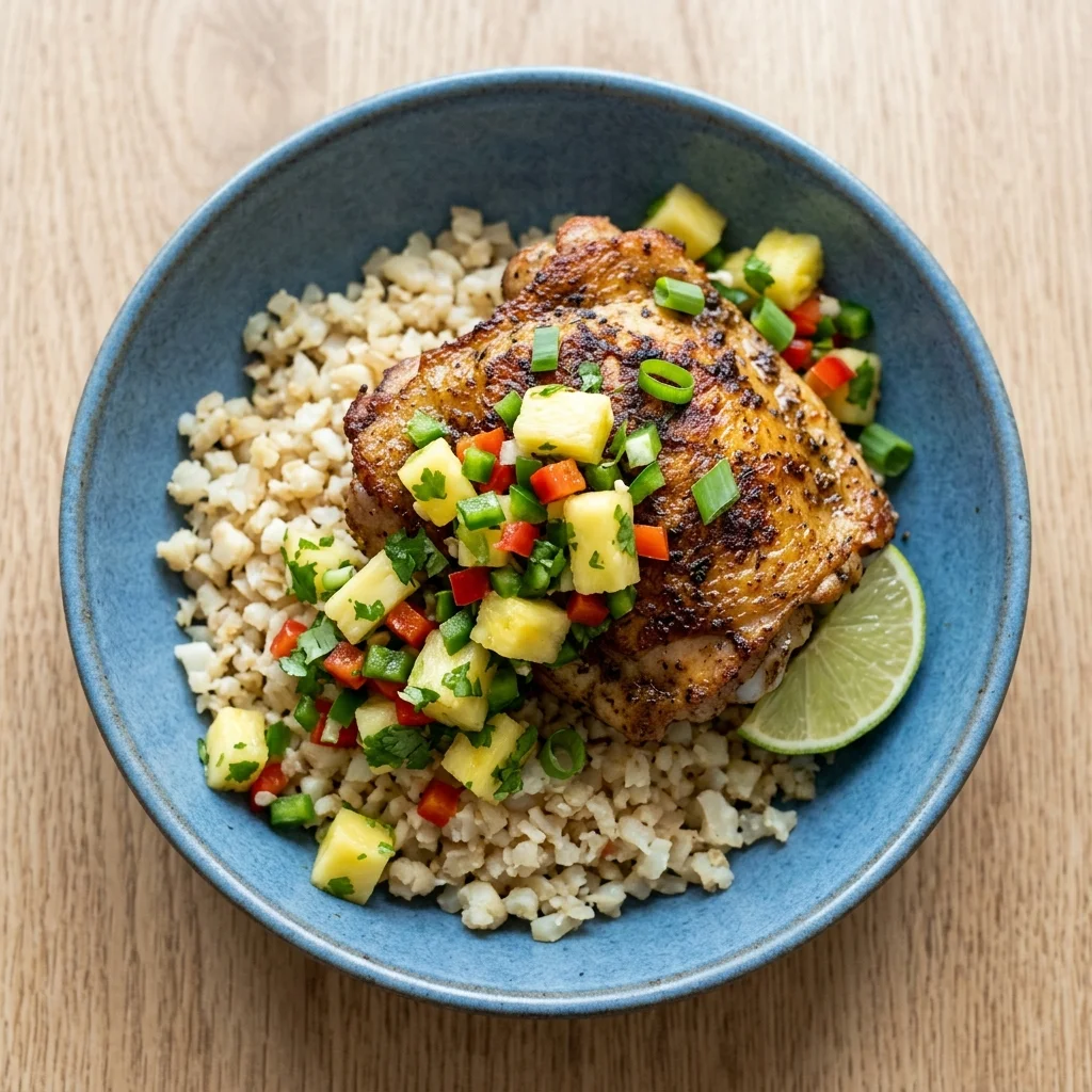 Whole30 Pineapple-Jalapeño Jerk Chicken Bowls